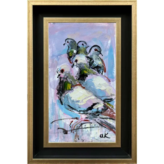 Güvercinlerin İncelikleri Yağlı Boya Tablosu