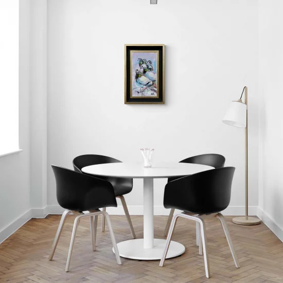 Güvercinlerin İncelikleri Yağlı Boya Tablosu