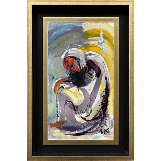 Hüzünlü Bekleyiş Yağlı Boya Tablosu