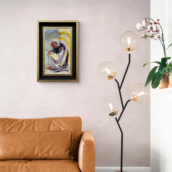 Hüzünlü Bekleyiş Yağlı Boya Tablosu