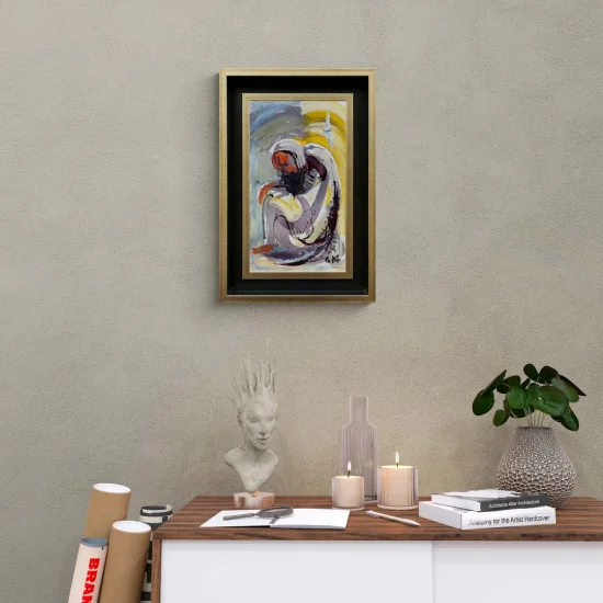 Hüzünlü Bekleyiş Yağlı Boya Tablosu