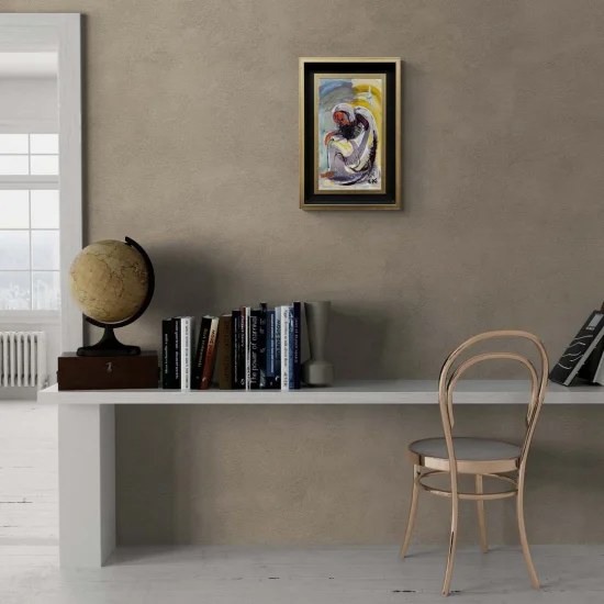 Hüzünlü Bekleyiş Yağlı Boya Tablosu