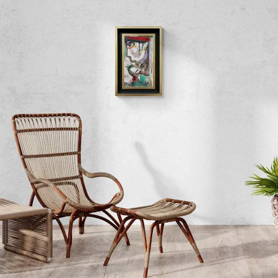 Kadının Kuş Rüyası Yağlı Boya Tablosu