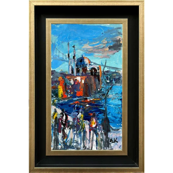 Ortaköyde Bir Gün Yağlı Boya Tablosu