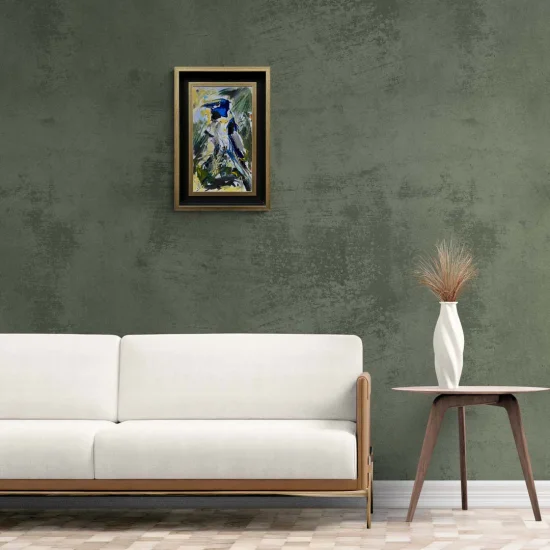 Tropical Bird Oil Painting