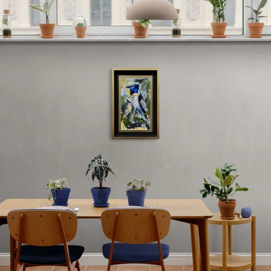 Tropical Bird Oil Painting