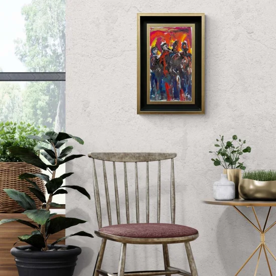 İnsanların İzleri Yağlı Boya Tablosu