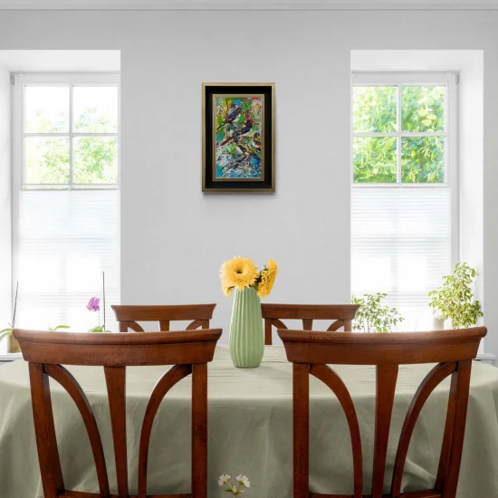 Baharın Kuşları Yağlı Boya Tablosu