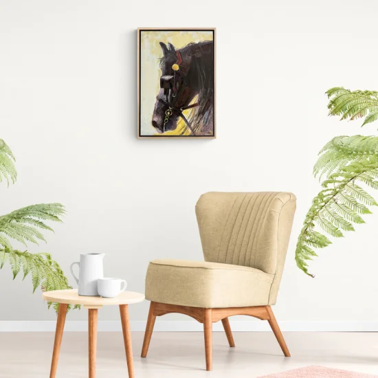 Black Horse Oil Painting