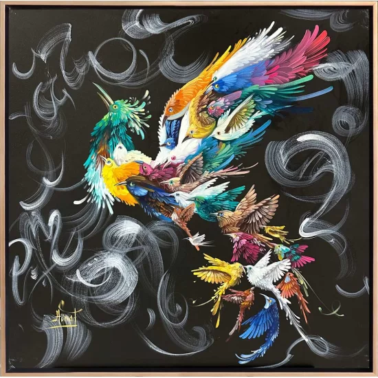 The Time of Simurgh in the Shadow of Black Oil Paintings