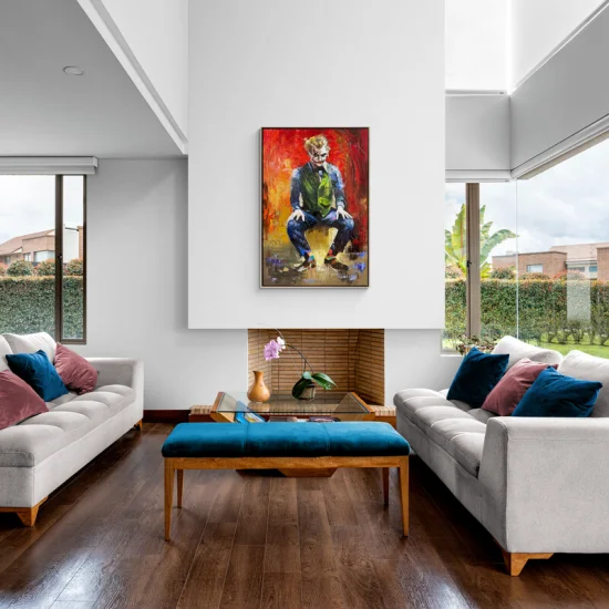 Çılgın Joker Portresi Yağlı Boya Tablosu