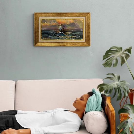 Dance of Crazy Waves Oil Paintings