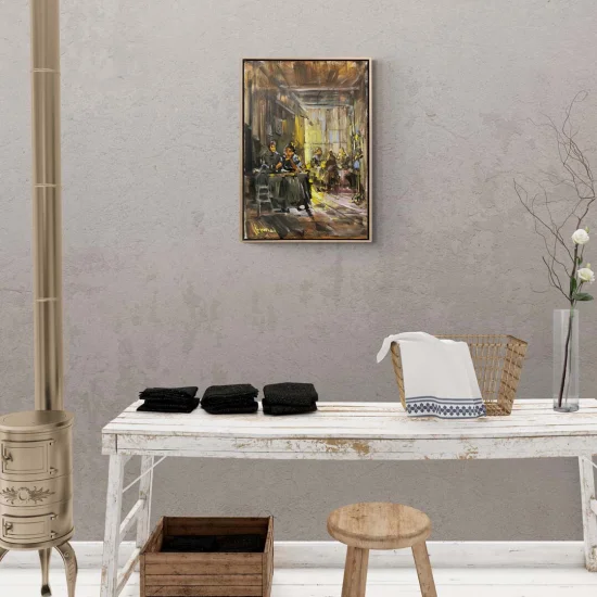 Çilingir Sofrası Yağlı Boya Tablosu