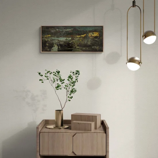 Kasvetli Manzara Yağlı Boya Tablosu