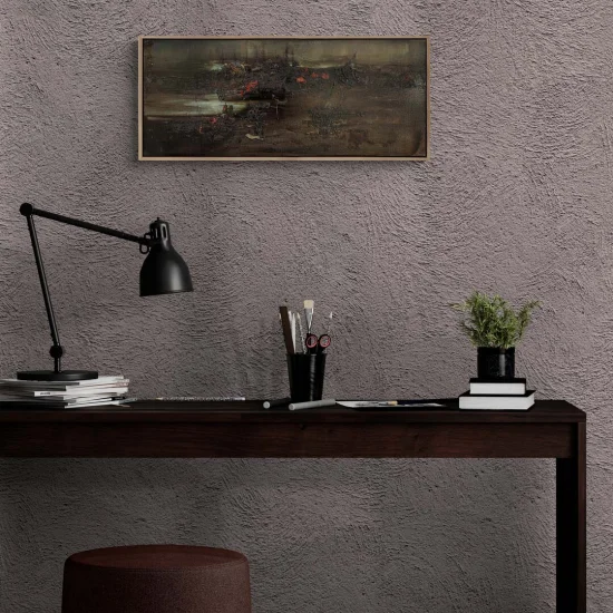 Gri Yansımalar Yağlı Boya Tablosu