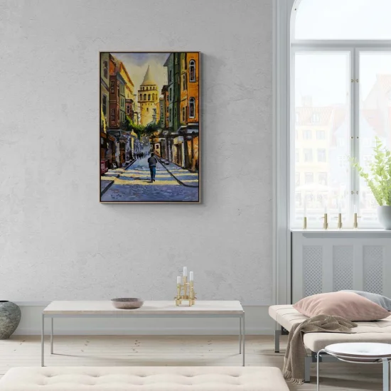 Pearl of the City Galata Tower Oil Painting