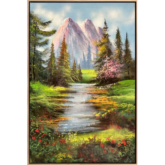Colorful Reflections of the Forest Oil Painting