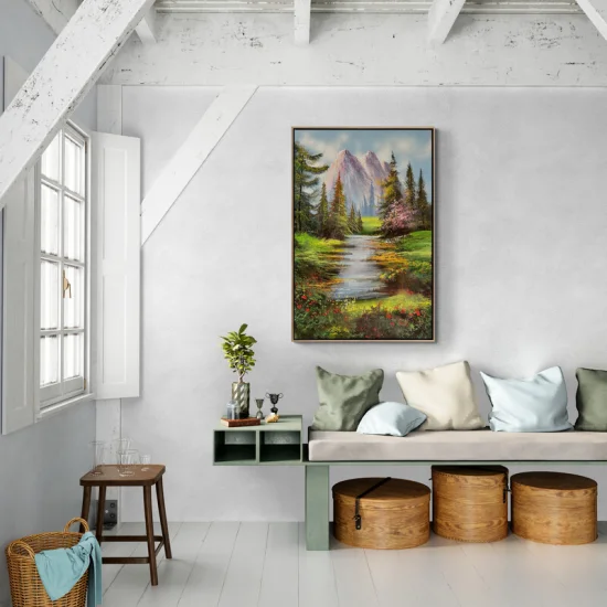 Colorful Reflections of the Forest Oil Painting