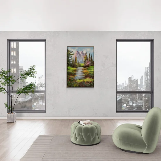 Colorful Reflections of the Forest Oil Painting