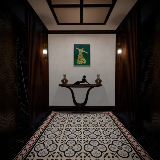 Altın Yazılı Semazen Yağlı Boya Hat Tablosu