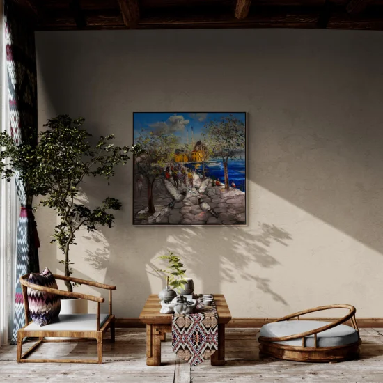 Kanat Çırpışlarıyla Ortaköy Yağlı Boya Tablosu