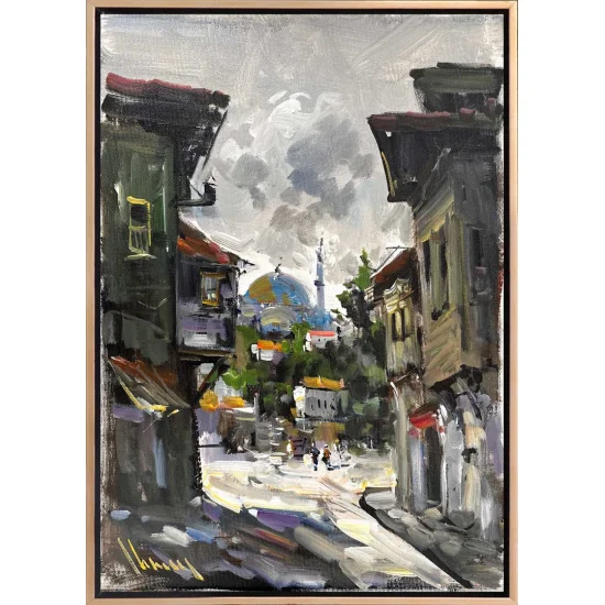 Old Quarters of the Town Oil Painting