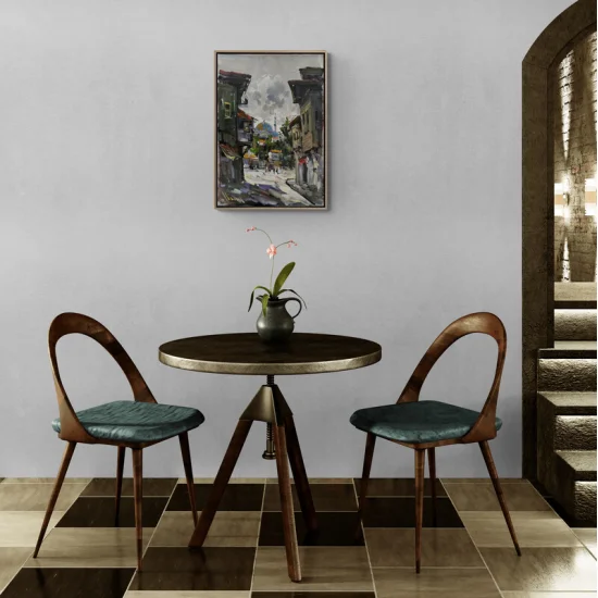 Old Quarters of the Town Oil Painting