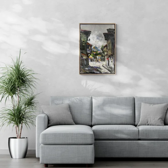 Old Quarters of the Town Oil Painting