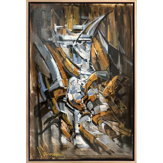 Time Tunnel of Abstract Lines Oil Painting