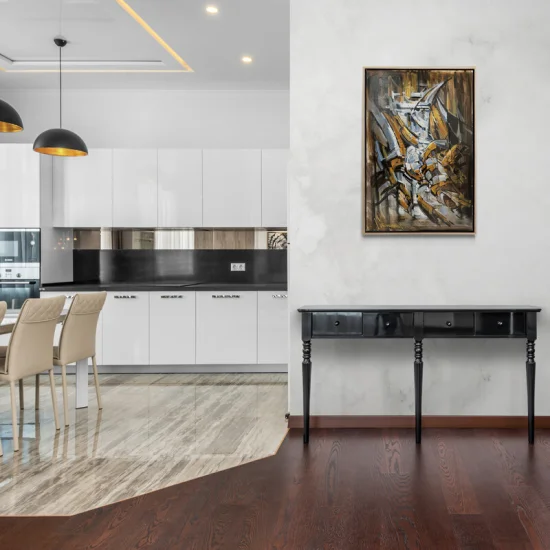 Time Tunnel of Abstract Lines Oil Painting