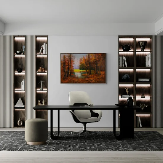 Calm Autumn Landscape Oil Painting