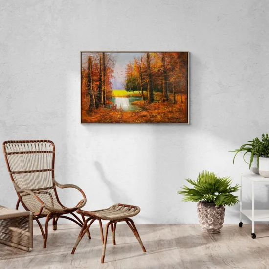 Calm Autumn Landscape Oil Painting