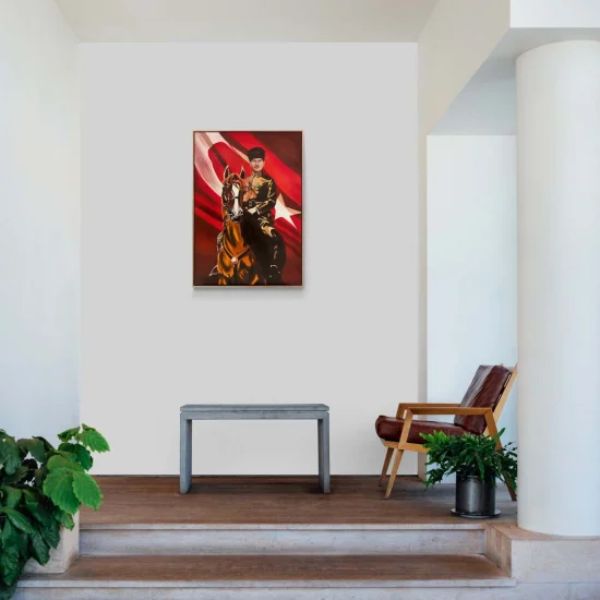 Atatürkün Vatan Sevgisi Yağlı Boya Tablosu