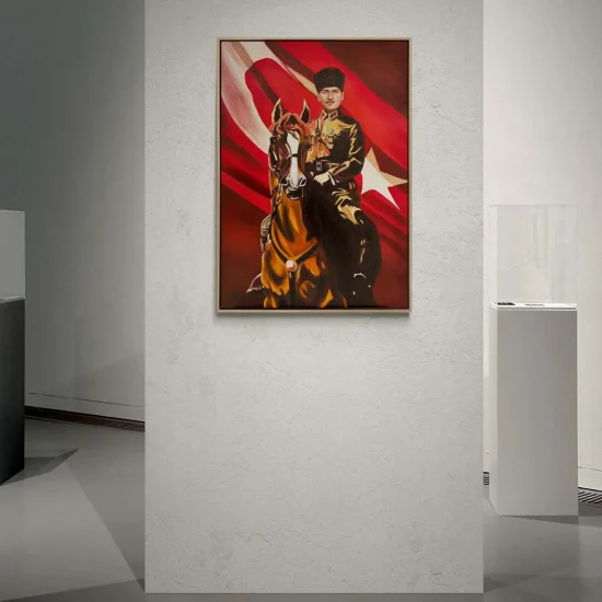 Atatürkün Vatan Sevgisi Yağlı Boya Tablosu