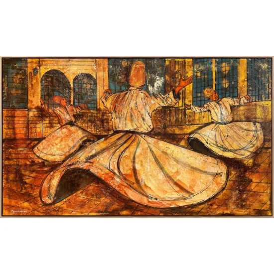 Inner Dance of Whirling Dervishes Oil Painting