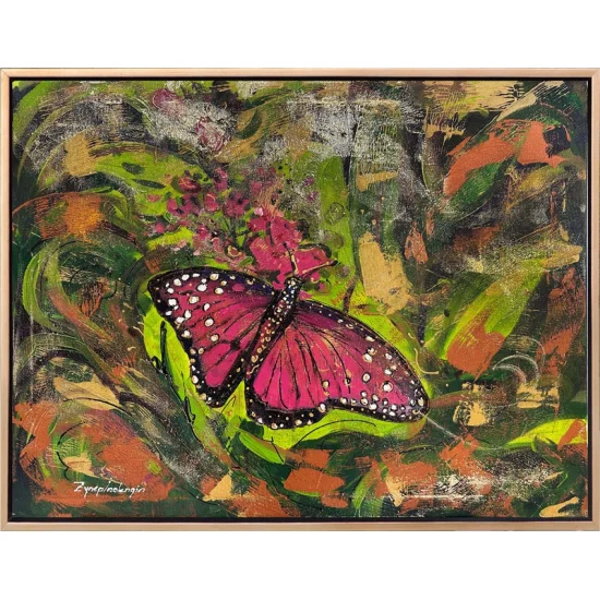 Kelebeğin Serüveni Yağlı Boya Tablosu