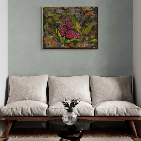 Kelebeğin Serüveni Yağlı Boya Tablosu