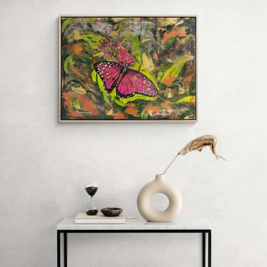 Kelebeğin Serüveni Yağlı Boya Tablosu