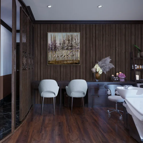 Karla Kaplı Ormanlarda Kuşlar Yağlı Boya Tablosu