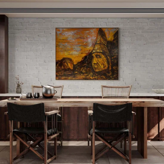 Nemrutun Tarihî Yankıları Yağlı Boya Tablosu