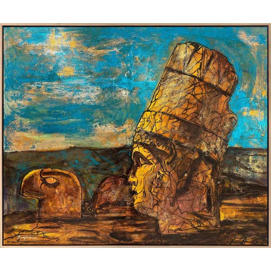 Nemrutun Tarihi Yolculuğu Yağlı Boya Tablosu