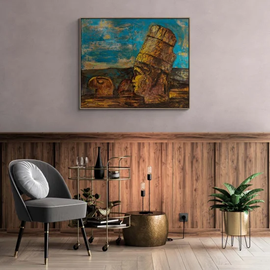 Nemrutun Tarihi Yolculuğu Yağlı Boya Tablosu