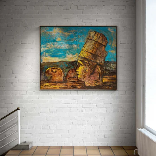 Nemrutun Tarihi Yolculuğu Yağlı Boya Tablosu