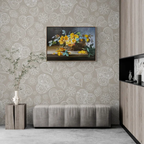 Yellow Roses In A Basket Oil Painting