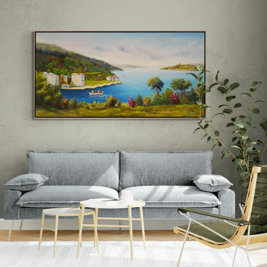 Bosphorus and Sea View Oil Painting