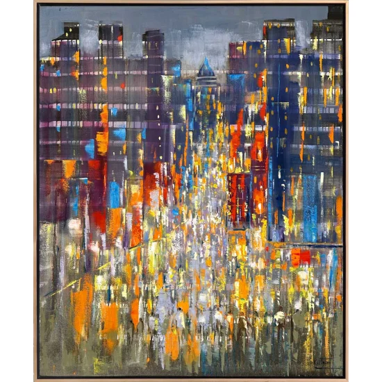 Geometrik Esintiler Yağlı Boya Tablosu