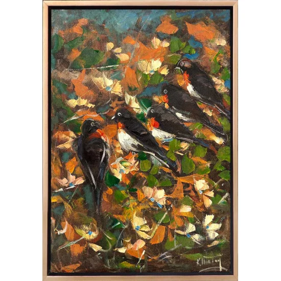 Kuşların Fısıltıları Yağlı Boya Tablosu