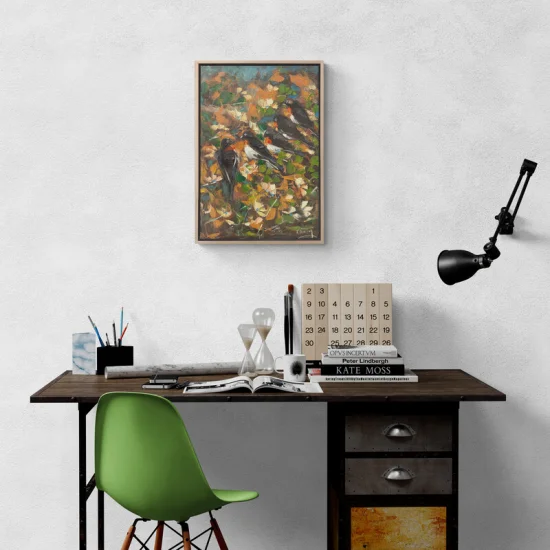 Kuşların Fısıltıları Yağlı Boya Tablosu