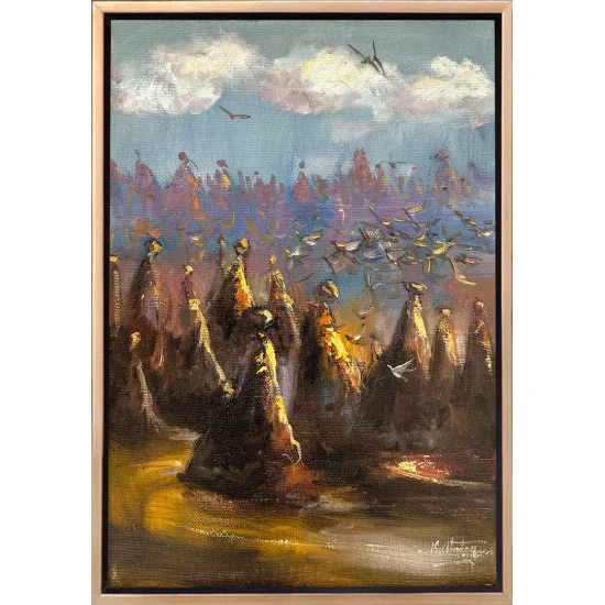 Kapadokya Güvercinleri Yağlı Boya Tablosu