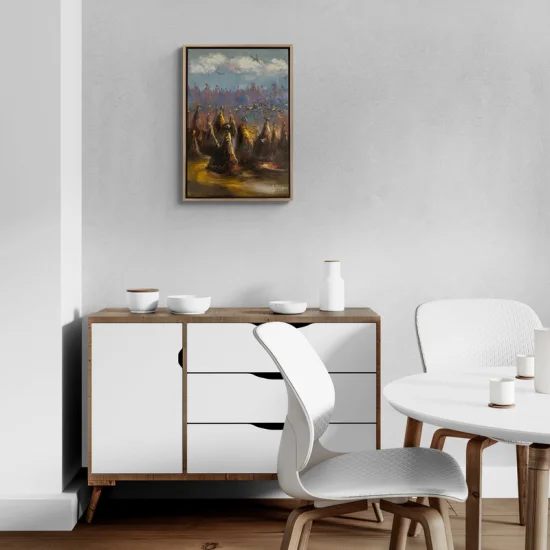 Kapadokya Güvercinleri Yağlı Boya Tablosu